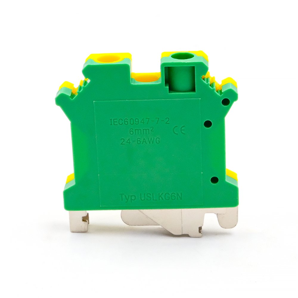 USLKG 6N PE Ground DIN Rail Terminal Block