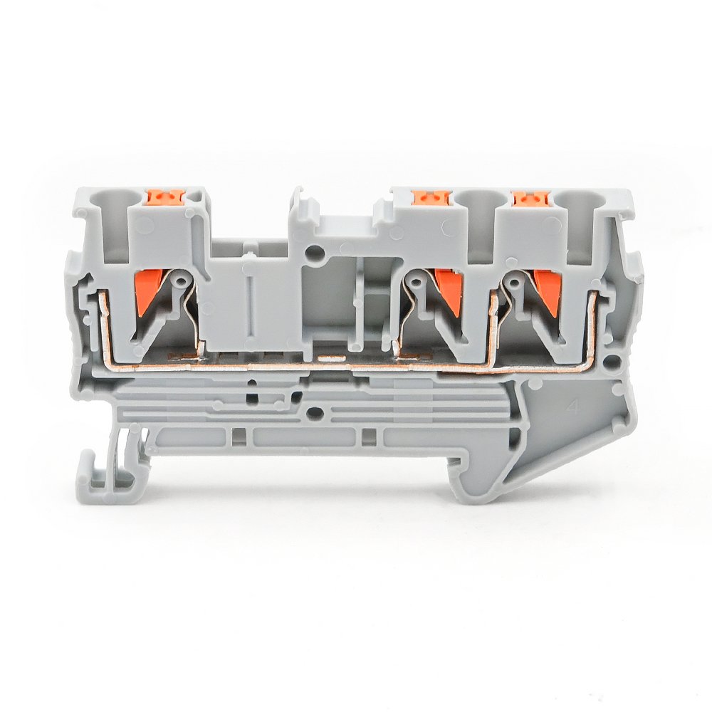 PT 2.5-TWIN Three-Connection Push-in DIN Rail Terminal Block