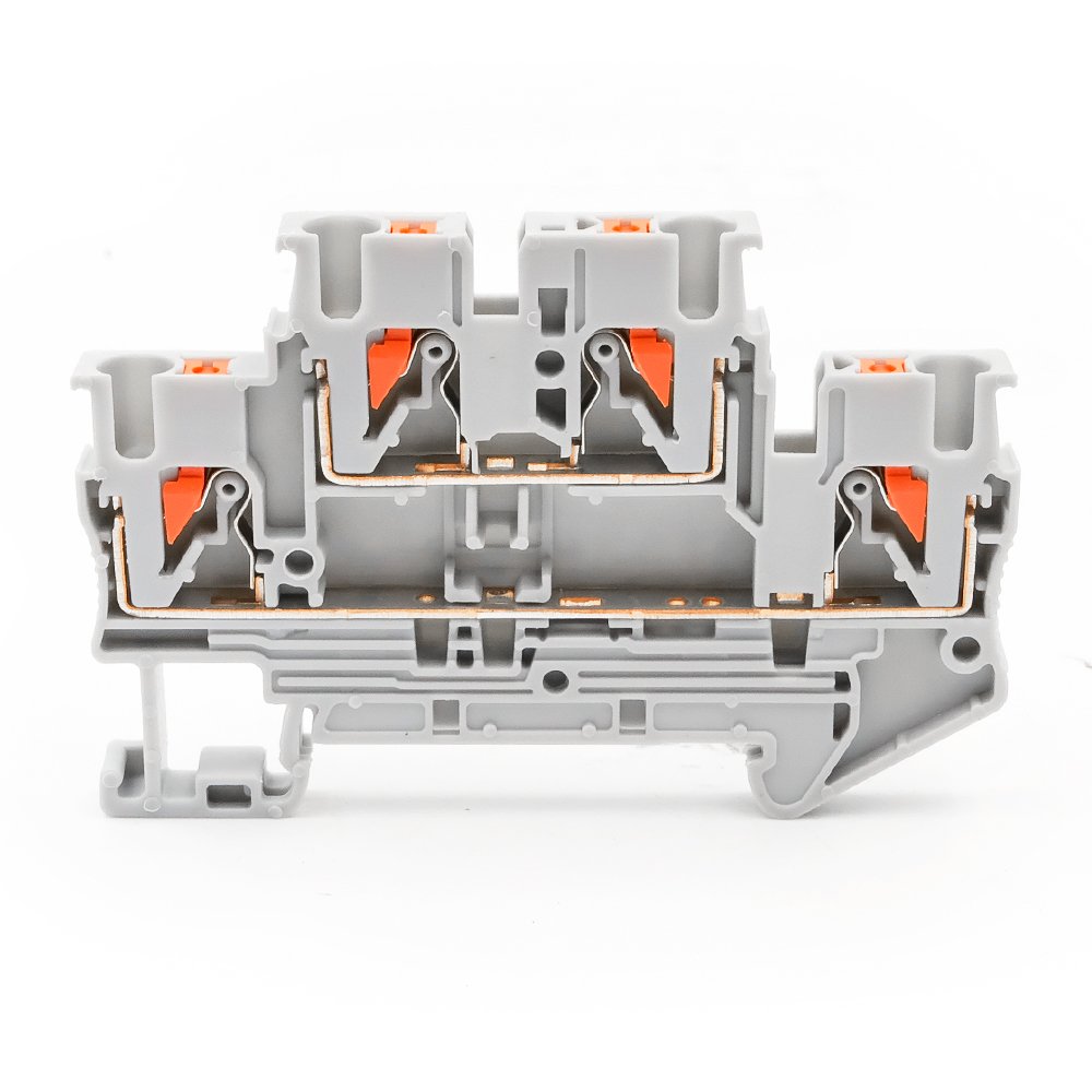 PTTB 2.5 Double-Level Push-in DIN Rail Terminal Block