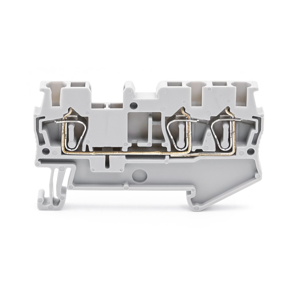 ST 2.5-TWIN Three-Connection Spring-Clamp DIN Rail Terminal Block