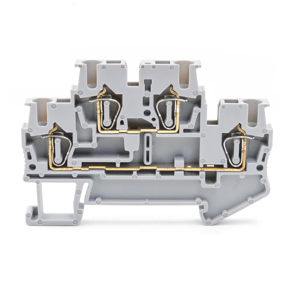 STTB 2.5 Double-Level Spring-Clamp DIN Rail Terminal Block