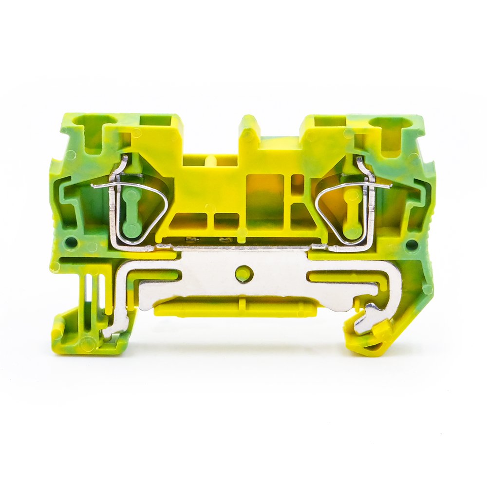 ST 4-PE PE Ground Spring-Clamp DIN Rail Terminal Block