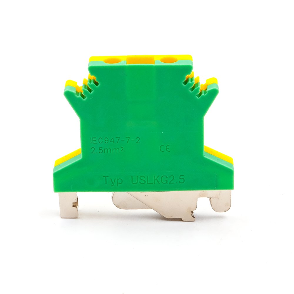 USLKG 2.5N PE Ground DIN Rail Terminal Block