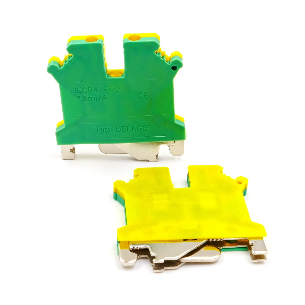 USLKG 3N PE Ground DIN Rail Terminal Block
